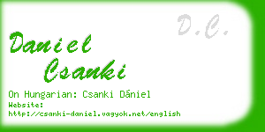 daniel csanki business card