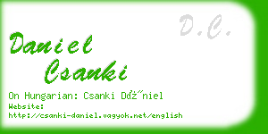 daniel csanki business card